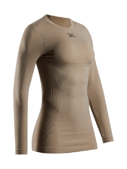 Koszulka termoaktywna damska X-Bionic Mightywool z długim rękawem beżowa