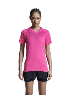 Koszulka termoaktywna damska X-Bionic Twyce Run z krótkim rękawem różowa
