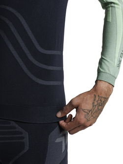 Koszulka termoaktywna X-Bionic Heatloop z długim rękawem czarno-zielona