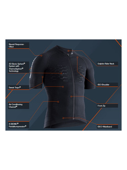 Koszulka męska X-Bionic Effektor 4.0 Bike Zip czarna