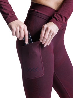 Legginsy termoaktywne damskie X-Bionic Xceed Run czerwone