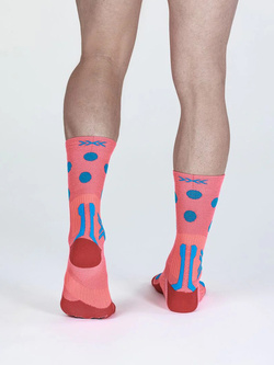 Skarpety termoaktywne X-Socks Gravel Perform Merino Crew pomarańczowo-niebieskie