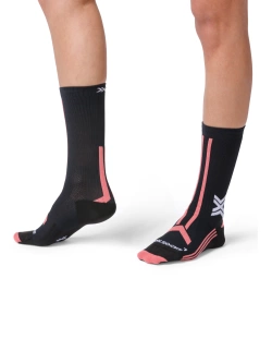 Skarpety termoaktywne damskie X-Socks TrailRun Discover Crew niebiesko-czarne