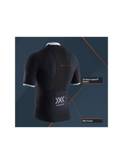 Koszulka męska X-Bionic Invent 4.0 Bike Race Zip czarna