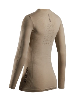 Koszulka termoaktywna damska X-Bionic Mightywool z długim rękawem beżowa
