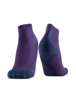 Skarpety termoakywne X-Socks Run Discover Ankle filetowo-niebieskie