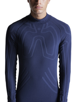 Koszulka termoaktywna X-Bionic Heatloop z długim rękawem granatowa