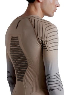 Koszulka termoaktywna z długim rękawem X-Bionic Invent FX beżowo-szara