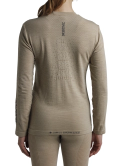 Koszulka termoaktywna damska X-Bionic Mightywool z długim rękawem beżowa