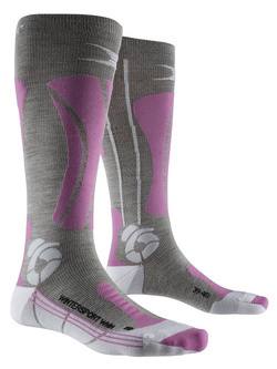 Skarpety damskie X-Socks Apani szaro-różowe