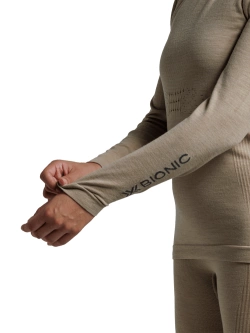 Koszulka termoaktywna damska X-Bionic Mightywool z długim rękawem beżowa