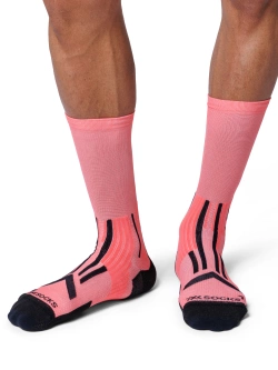 Skarpety termoaktywne X-Socks Trailrun Perform Crew różowo-czarne