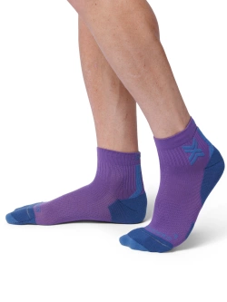 Skarpety termoakywne X-Socks Run Discover Ankle filetowo-niebieskie