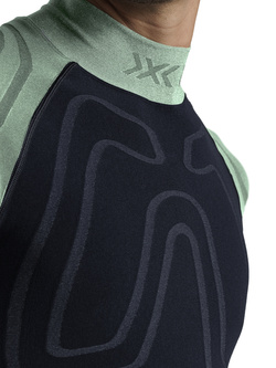 Koszulka termoaktywna X-Bionic Heatloop z długim rękawem czarno-zielona