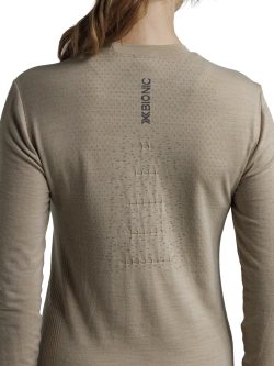 Koszulka termoaktywna damska X-Bionic Mightywool z długim rękawem beżowa