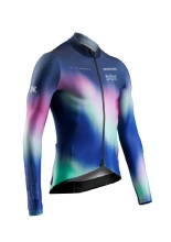 Koszulka termoaktywna z długim rękawem X-Bionic Corefusion Ride Warm niebiesko-różowa