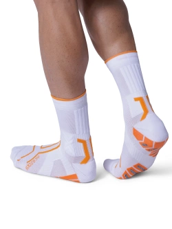 Skarpety termoaktywne X-Socks Trailrun Terraskin Expert biało-pomarańczowe