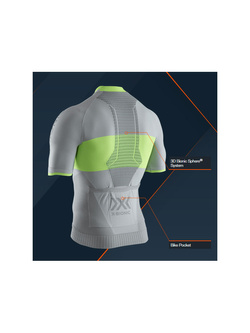 Koszulka męska X-Bionic Invent 4.0 Bike Race Zip szara