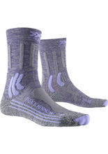 Skarpety damskie X-Socks Trek X Merino fioletowo-szare