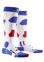 Skarpety termoaktywne X-Socks Ski Patriot 4.0 France biało-niebieskie