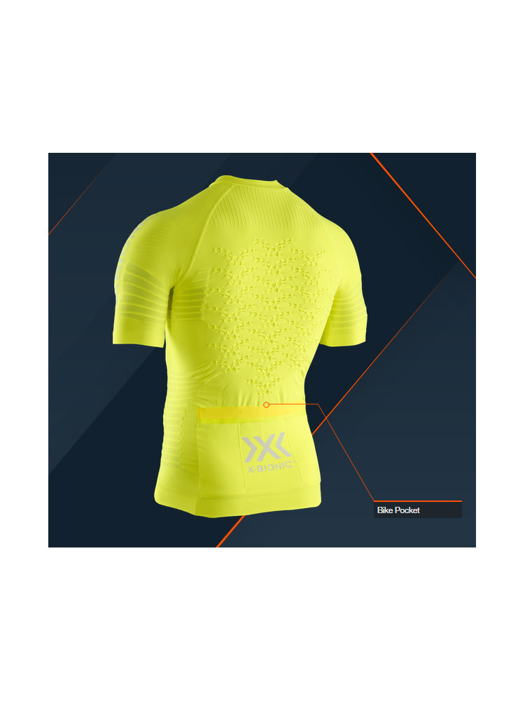 Koszulka męska X-Bionic Effektor 4.0 Bike Zip żółta
