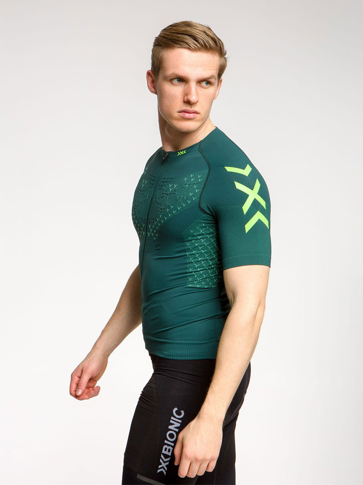 Koszulka męska X-Bionic Twyce 4.0 Bike Zip zielona