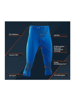 Legginsy termoaktywne 3/4 X-Bionic Energizer 4.0 niebieskie