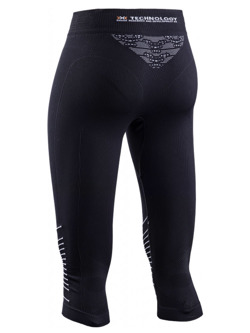 Legginsy termoaktywne 3/4 damskie X-Bionic Energizer 4.0 czarno-białe