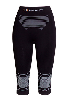 Legginsy termoaktywne 3/4 damskie X-Bionic Energizer 4.0 czarno-białe