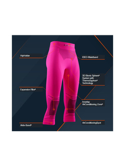 Legginsy termoaktywne 3/4 damskie X-Bionic Energizer 4.0 różowe