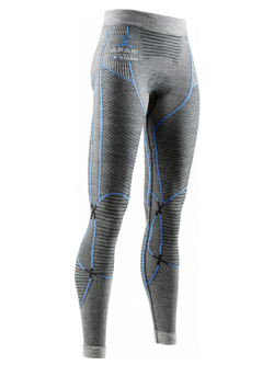 Legginsy termoaktywne damskie X-Bionic Apani Merino 4.0 czarno-szaro-turkusowe