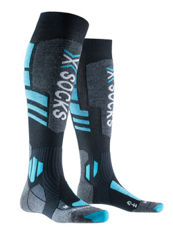 Skarpety X-Socks Snowboard 4.0 czarno-szaro-niebieskie