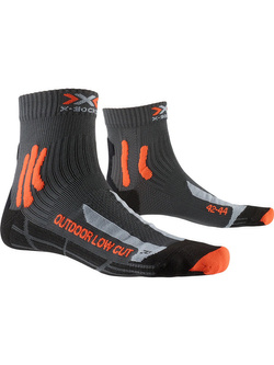 Skarpety X-Socks Trek Outdoor Low Cut szaro-pomarańczowe 