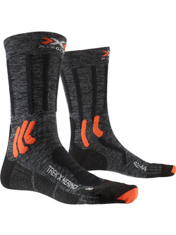 Skarpety X-Socks Trek X Merino szaro-pomarańczowo-czarne