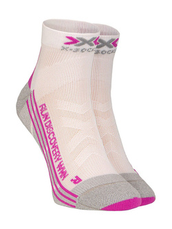 Skarpety damskie X-Socks Run Discovery 4.0 biało-różowe 