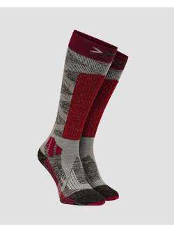 Skarpety damskie X-Socks Ski Rider Silver 4.0 szaro-czerwone