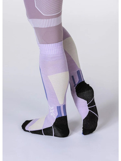 Skarpety termoaktywne X-Socks Ski Discover Merino OTC fioletowe