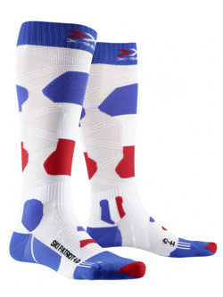 Skarpety termoaktywne X-Socks Ski Patriot 4.0 France biało-niebieskie