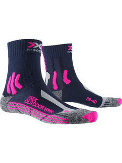 Skarpety termoaktywne damskie X-Socks Trek Outdoor granatowo-różowo-szare