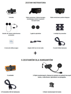 Interkom turystyczny Cardo Packtalk Outdoor zestaw dla instruktorów