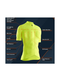 Koszulka damska X-Bionic Effektor 4.0 Bike Zip żółta