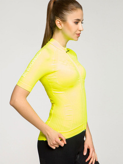 Koszulka damska X-Bionic Effektor 4.0 Bike Zip żółta