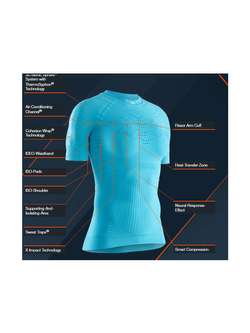 Koszulka damska X-Bionic Effektor 4.0 Run niebieska