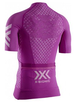 Koszulka damska X-Bionic Twyce 4.0 Bike Zip fioletowa