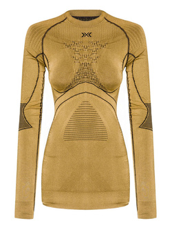 Koszulka termoaktywna damska X-Bionic Radiactor 4.0 złoto-czarna