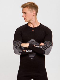 Koszulka termoaktywna męska X-Bionic Energizer 4.0 czarno-biała