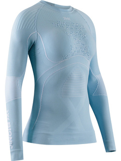 Koszulka termoaktywna z długim rękawem damska X-Bionic Energy Accumulator 4.0 niebiesko-biała