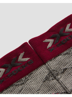 Skarpety damskie X-Socks Ski Rider Silver 4.0 szaro-czerwone